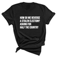 How Do We Reverse a Stolen Election? Asking for Half the Country Unisex Tee-T-Shirt-The Original God Ain't Petty But I Am