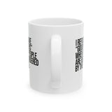 I Refuse to Have "Good Manners" When Black People Are Being Murdered by the Police Mug 11oz (White & Black)-Mug-The Original God Ain't Petty But I Am