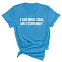 I Said What I Said and I Stand on It Unisex Tee-T-Shirt-The Original God Ain't Petty But I Am