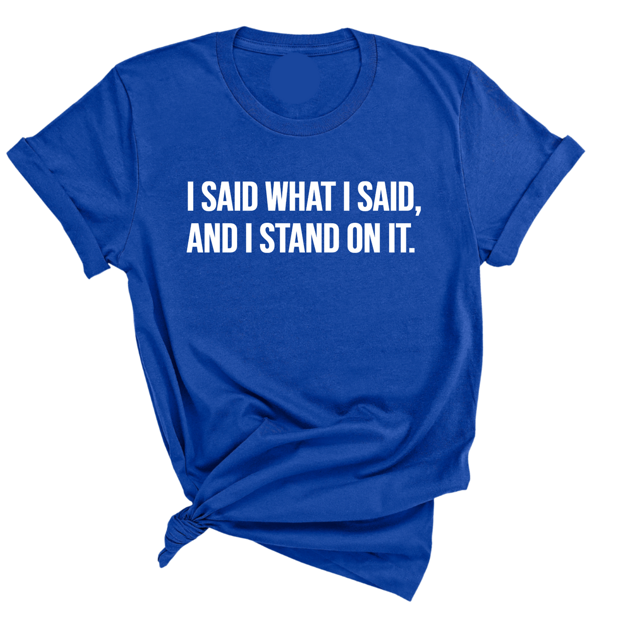 I Said What I Said and I Stand on It Unisex Tee-T-Shirt-The Original God Ain't Petty But I Am