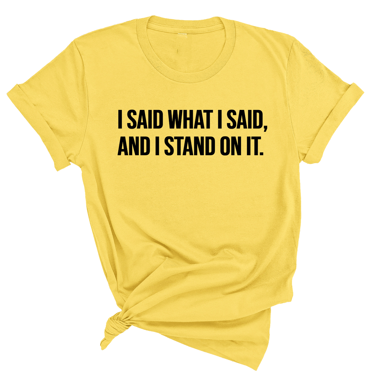 I Said What I Said and I Stand on It Unisex Tee-T-Shirt-The Original God Ain't Petty But I Am