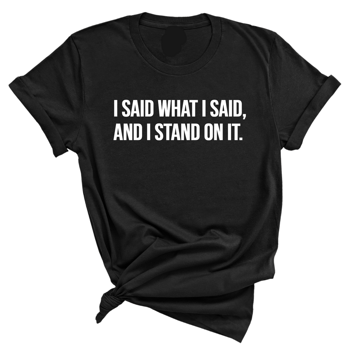 I Said What I Said and I Stand on It Unisex Tee-T-Shirt-The Original God Ain't Petty But I Am