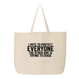 I Vote to Protect Everyone The Other Side is Trying to Erase Tote bag-Tote Bag-The Original God Ain't Petty But I Am