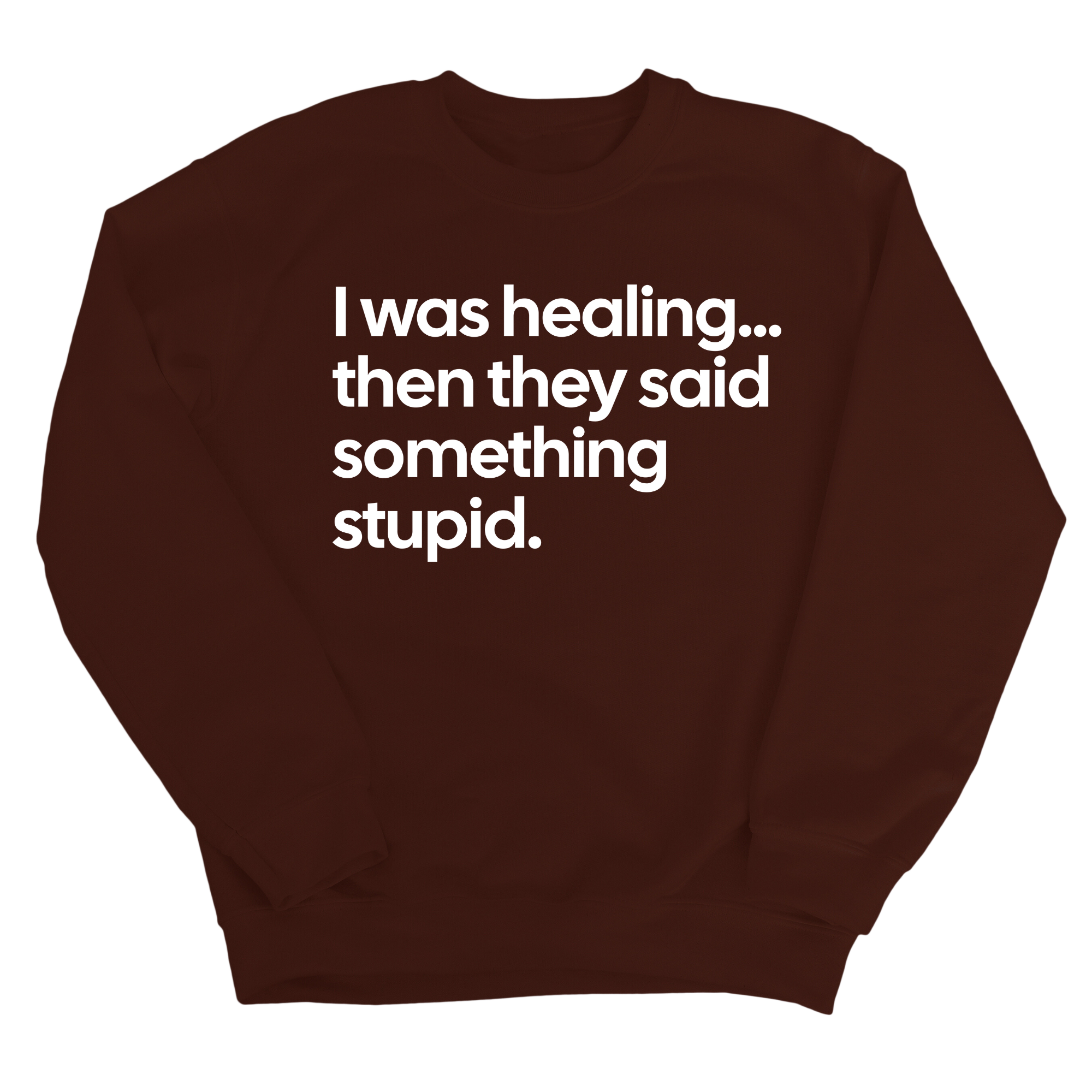 I Was Healing. Then They Said Something Stupid Unisex Sweatshirt-Sweatshirt-The Original God Ain't Petty But I Am