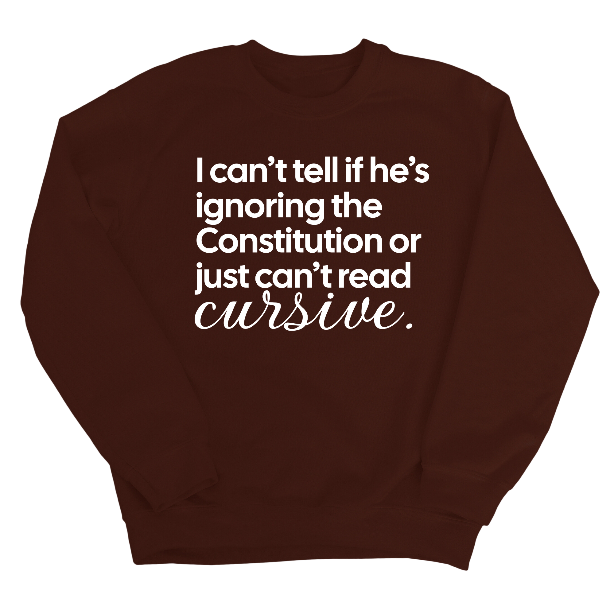 I can't tell if he's ignoring the Constitution or just can't read cursive Unisex Sweatshirt-Sweatshirt-The Original God Ain't Petty But I Am
