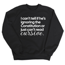 I can't tell if he's ignoring the Constitution or just can't read cursive Unisex Sweatshirt-Sweatshirt-The Original God Ain't Petty But I Am