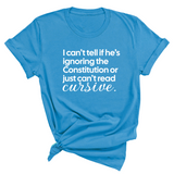 I can't tell if he's ignoring the Constitution or just can't read cursive Unisex Tee-T-Shirt-The Original God Ain't Petty But I Am