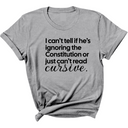 I can't tell if he's ignoring the Constitution or just can't read cursive Unisex Tee-T-Shirt-The Original God Ain't Petty But I Am
