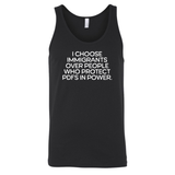 I choose Immigrants over people who protect PDF's in power Unisex Tank Top-T-Shirt-The Original God Ain't Petty But I Am