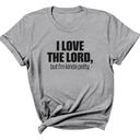 I love the LORD, but I'm kinda petty Unisex Tee-T-Shirt-The Original God Ain't Petty But I Am