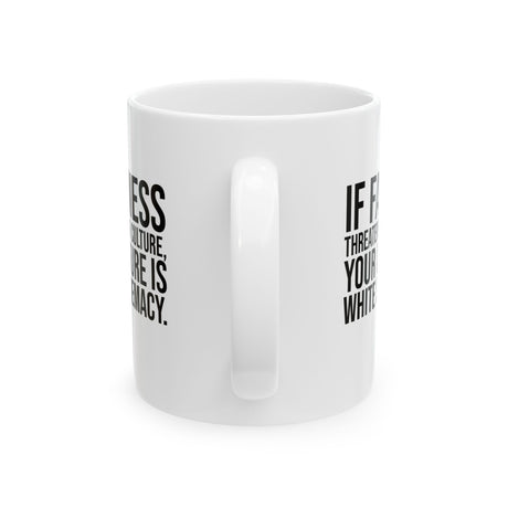 If Fairness Threatens Your Culture, Your Culture is White Supremacy Mug 11oz (White & Black)-Mug-The Original God Ain't Petty But I Am