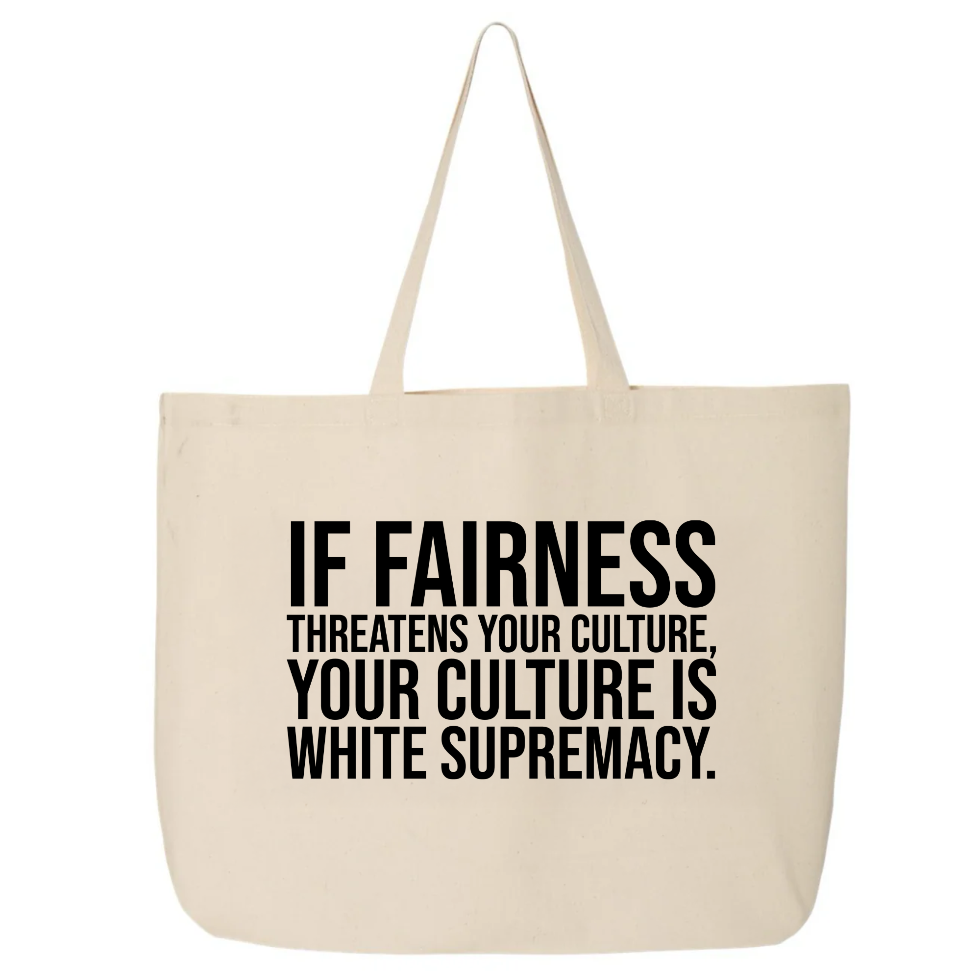 If Fairness Threatens Your Culture, Your Culture is White Supremacy Tote bag-Tote Bag-The Original God Ain't Petty But I Am