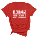 If Fairness Threatens Your Culture, Your Culture is White Supremacy Unisex Tee-T-Shirt-The Original God Ain't Petty But I Am