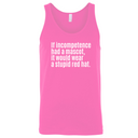 If Incompetence Had a Mascot, It Would Wear a Stupid Red Hat Unisex Tank Top-T-Shirt-The Original God Ain't Petty But I Am