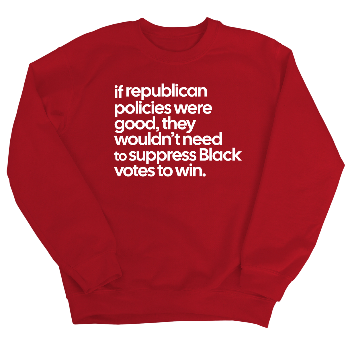 If Republican Policies Were Good, They Wouldn't Need to Suppress Black Votes to Win Unisex Sweatshirt-Sweatshirt-The Original God Ain't Petty But I Am