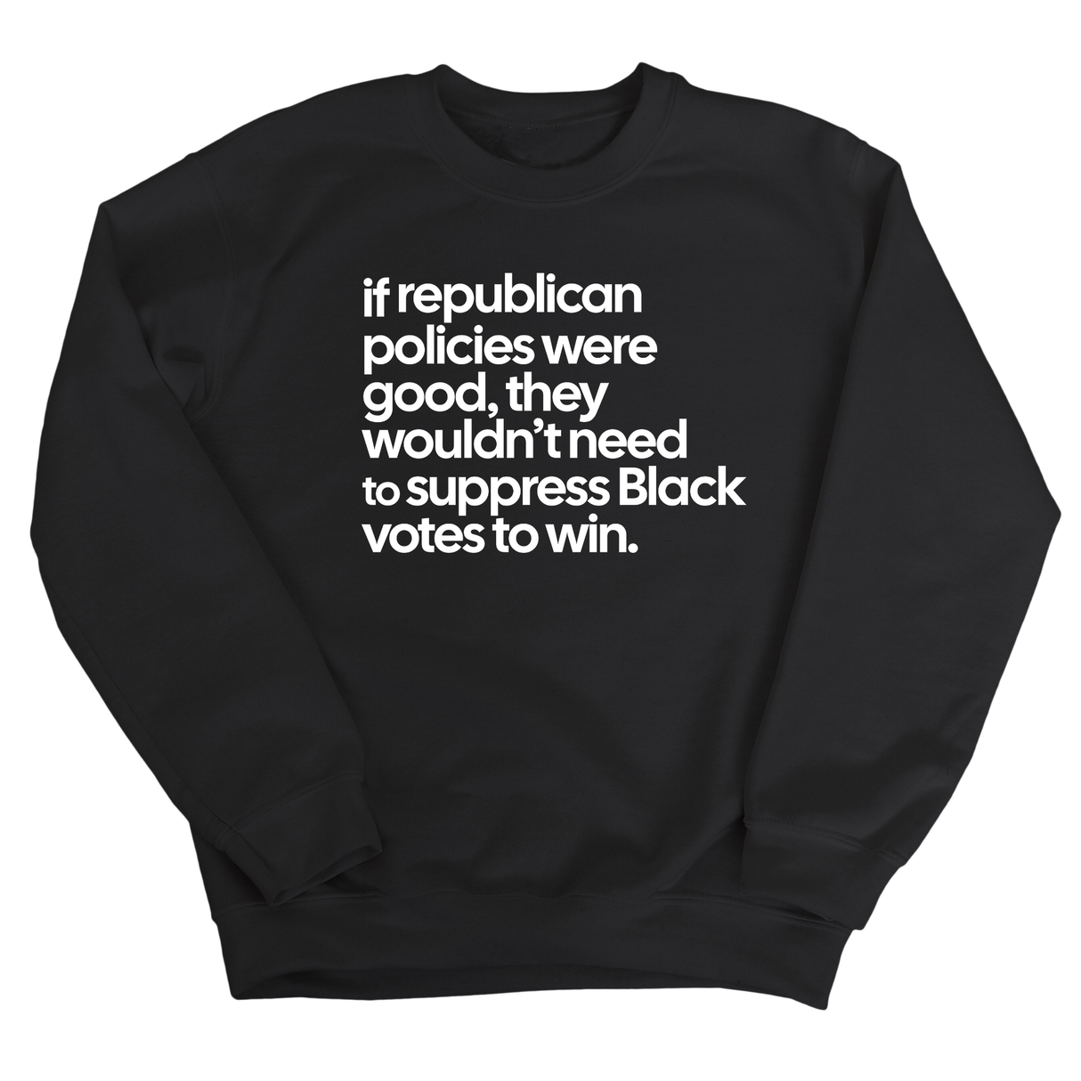 If Republican Policies Were Good, They Wouldn't Need to Suppress Black Votes to Win Unisex Sweatshirt-Sweatshirt-The Original God Ain't Petty But I Am