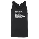 If Republican Policies Were Good, They Wouldn't Need to Suppress Black Votes to Win Unisex Tank Top-T-Shirt-The Original God Ain't Petty But I Am