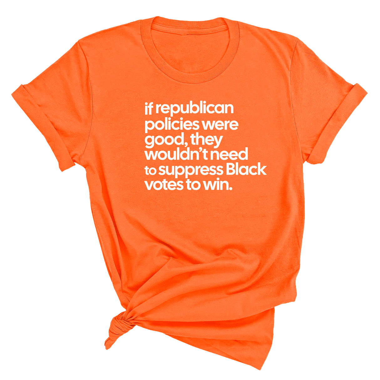 If Republican Policies Were Good, They Wouldn't Need to Suppress Black Votes to Win Unisex Tee-T-Shirt-The Original God Ain't Petty But I Am