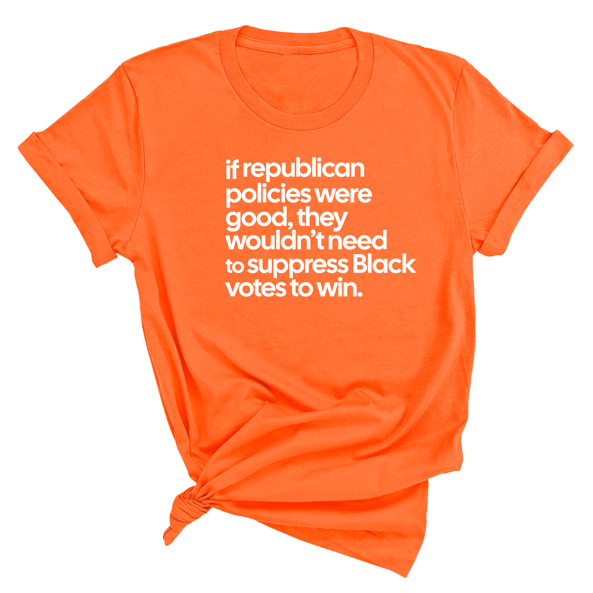 If Republican Policies Were Good, They Wouldn't Need to Suppress Black Votes to Win Unisex Tee-T-Shirt-The Original God Ain't Petty But I Am