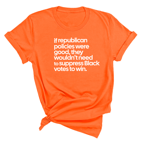If Republican Policies Were Good, They Wouldn't Need to Suppress Black Votes to Win Unisex Tee-T-Shirt-The Original God Ain't Petty But I Am