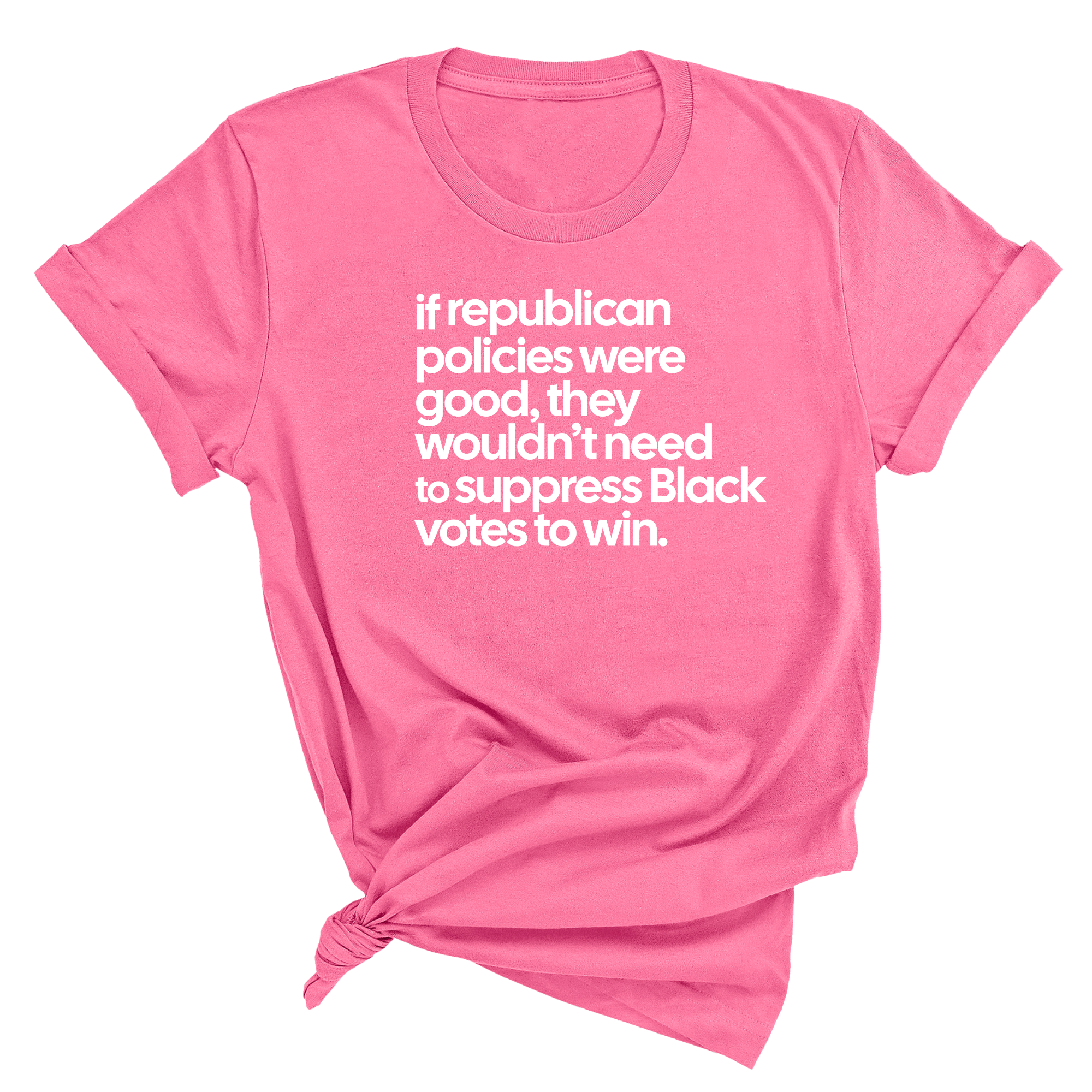 If Republican Policies Were Good, They Wouldn't Need to Suppress Black Votes to Win Unisex Tee-T-Shirt-The Original God Ain't Petty But I Am