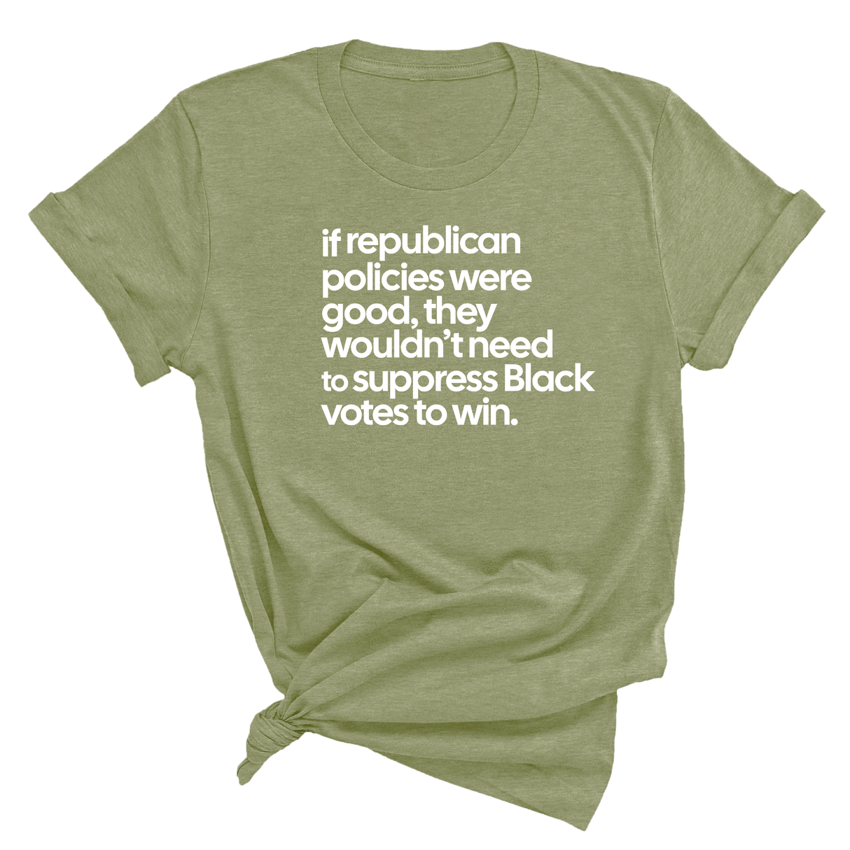 If Republican Policies Were Good, They Wouldn't Need to Suppress Black Votes to Win Unisex Tee-T-Shirt-The Original God Ain't Petty But I Am