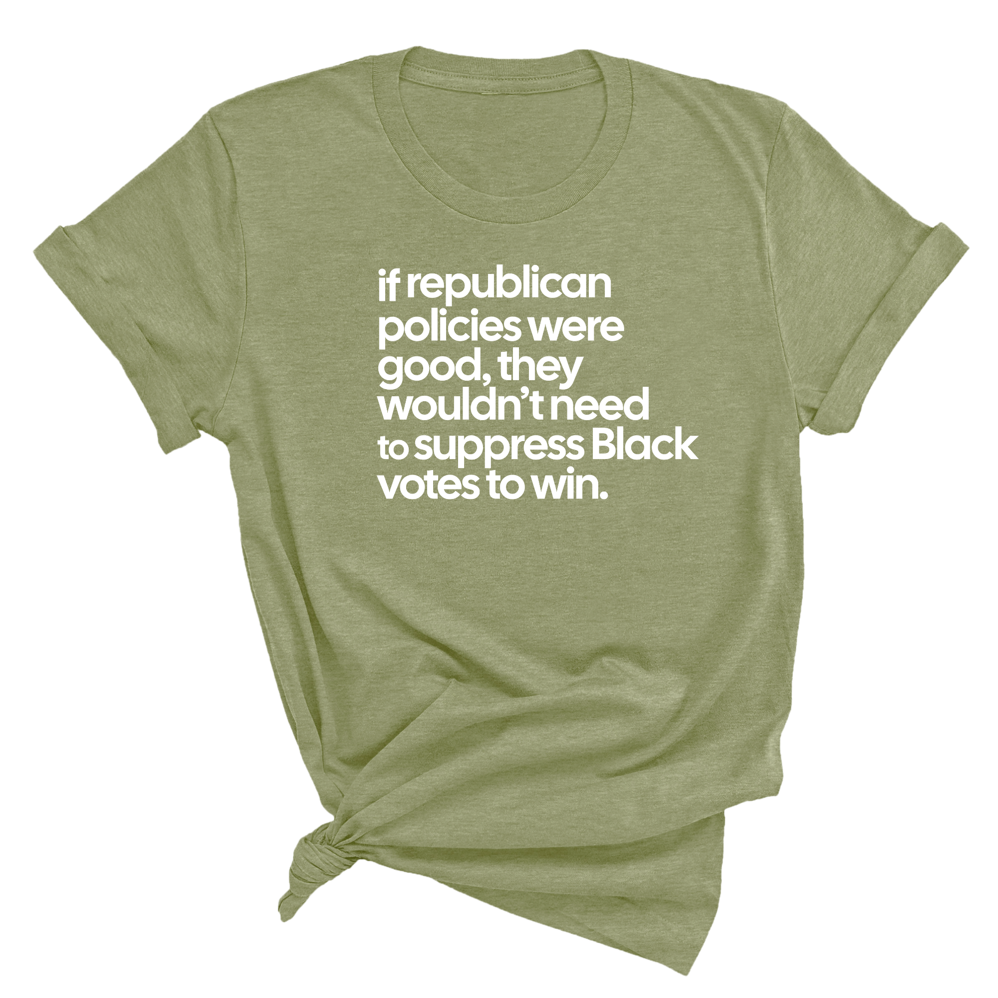 If Republican Policies Were Good, They Wouldn't Need to Suppress Black Votes to Win Unisex Tee-T-Shirt-The Original God Ain't Petty But I Am