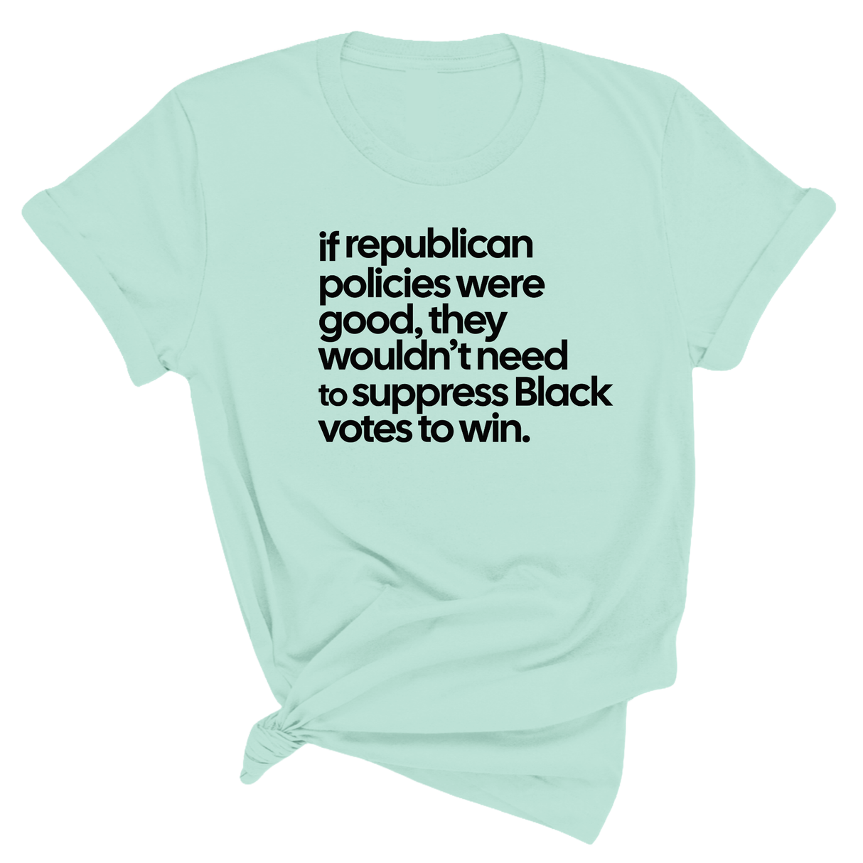 If Republican Policies Were Good, They Wouldn't Need to Suppress Black Votes to Win Unisex Tee-T-Shirt-The Original God Ain't Petty But I Am