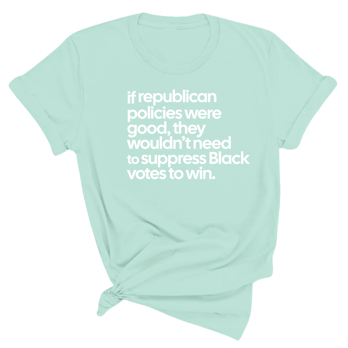 If Republican Policies Were Good, They Wouldn't Need to Suppress Black Votes to Win Unisex Tee-T-Shirt-The Original God Ain't Petty But I Am