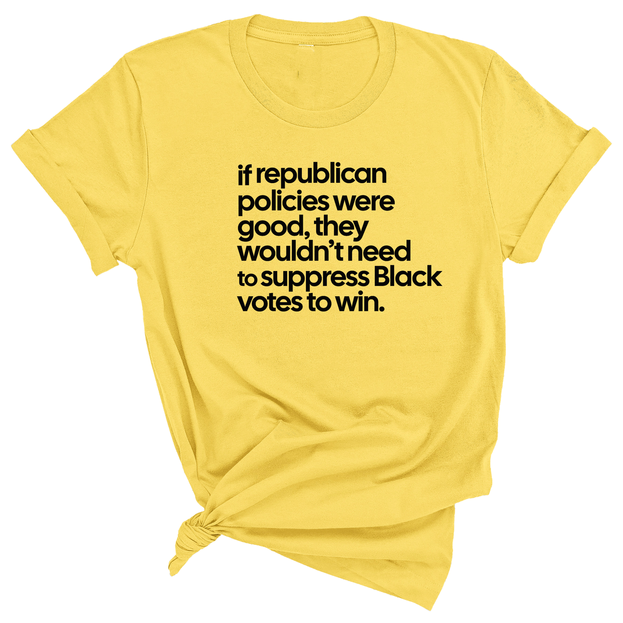 If Republican Policies Were Good, They Wouldn't Need to Suppress Black Votes to Win Unisex Tee-T-Shirt-The Original God Ain't Petty But I Am