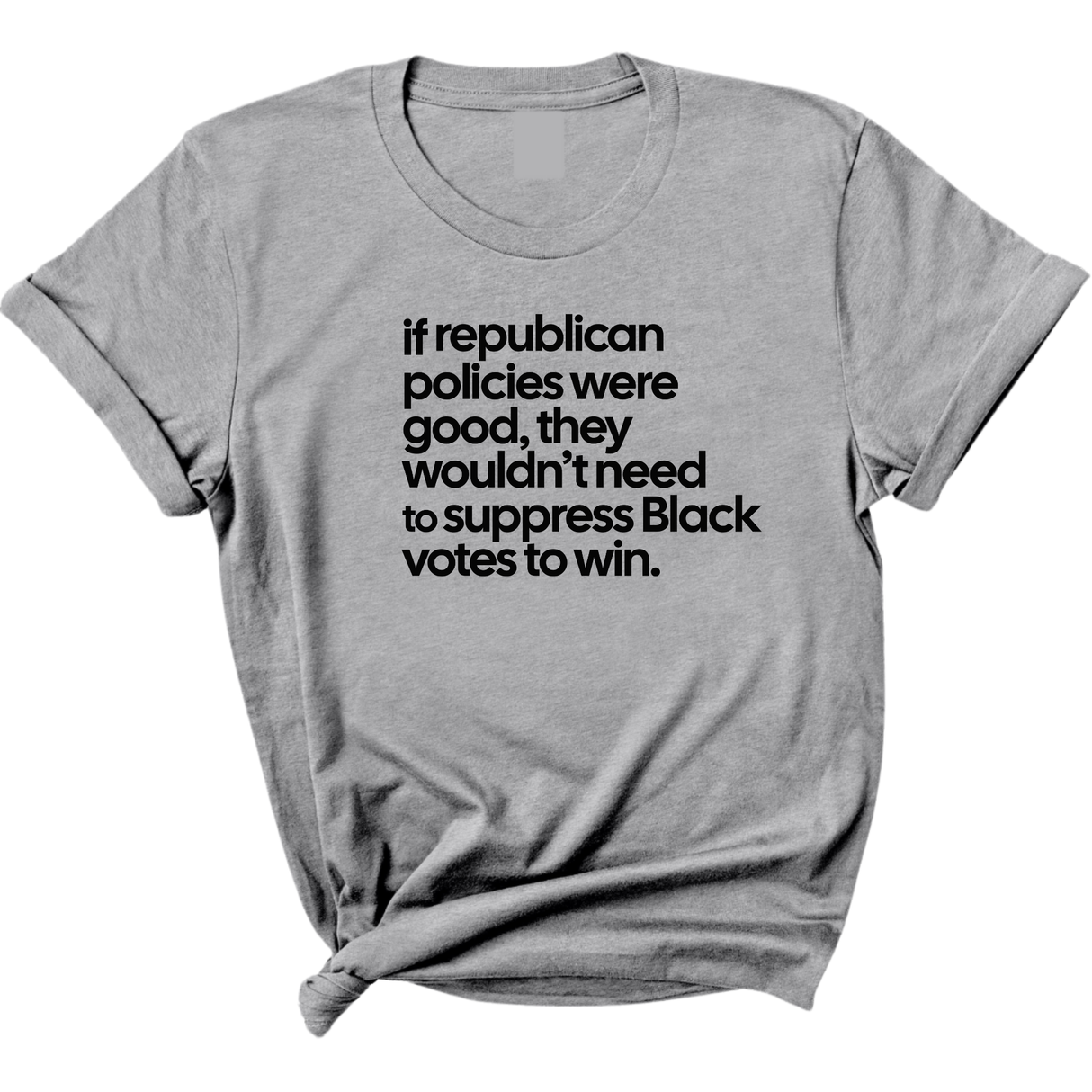If Republican Policies Were Good, They Wouldn't Need to Suppress Black Votes to Win Unisex Tee-T-Shirt-The Original God Ain't Petty But I Am