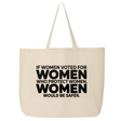 If Women Voted for Women Who Protect Women, Women Would Be Safer Tote bag (BOLD)-Tote Bag-The Original God Ain't Petty But I Am