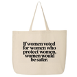 If Women Voted for Women Who Protect Women, Women Would Be Safer Tote bag (ELEGANT)-Tote Bag-The Original God Ain't Petty But I Am