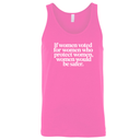 If Women Voted for Women Who Protect Women, Women Would Be Safer Unisex Tank Top (ELEGANT)-T-Shirt-The Original God Ain't Petty But I Am