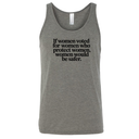 If Women Voted for Women Who Protect Women, Women Would Be Safer Unisex Tank Top (ELEGANT)-T-Shirt-The Original God Ain't Petty But I Am