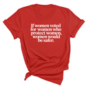 If Women Voted for Women Who Protect Women, Women Would Be Safer Unisex Tee (ELEGANT)-T-Shirt-The Original God Ain't Petty But I Am