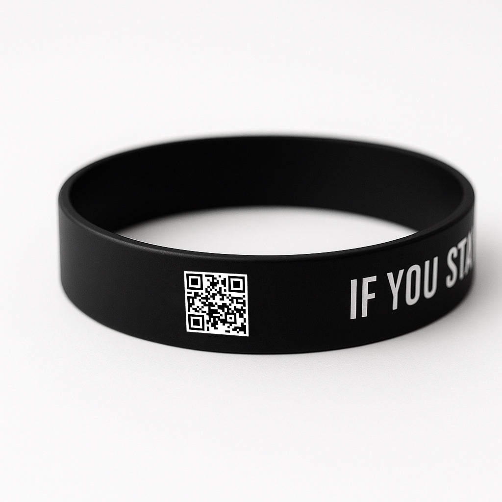 If You Stay Petty, You Ain't Got to Get Petty Silicone Wristband – QR Code Edition-Wristband-The Original God Ain't Petty But I Am