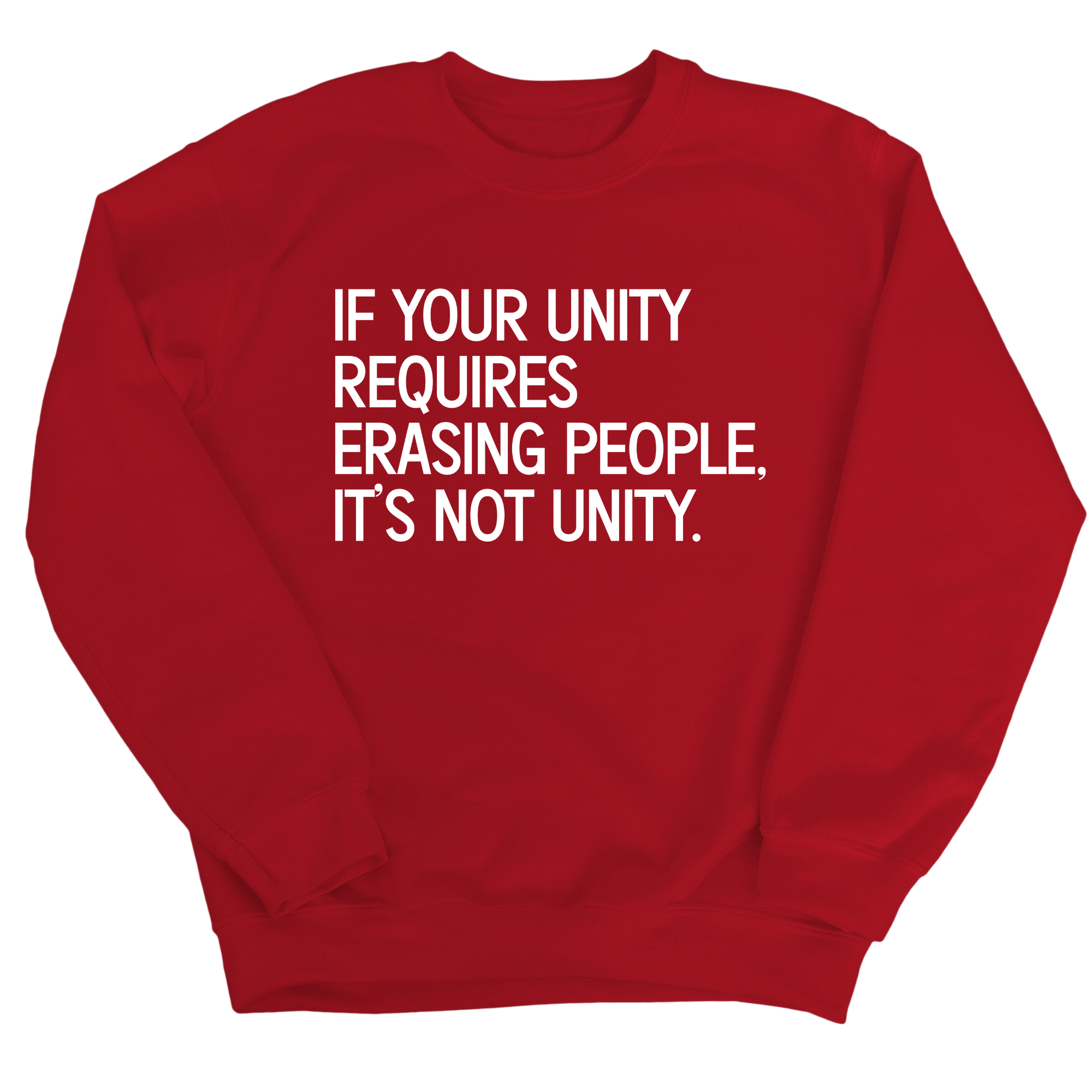 If Your Unity Requires Erasing People, It’s Not Unity Unisex Sweatshirt-Sweatshirt-The Original God Ain't Petty But I Am