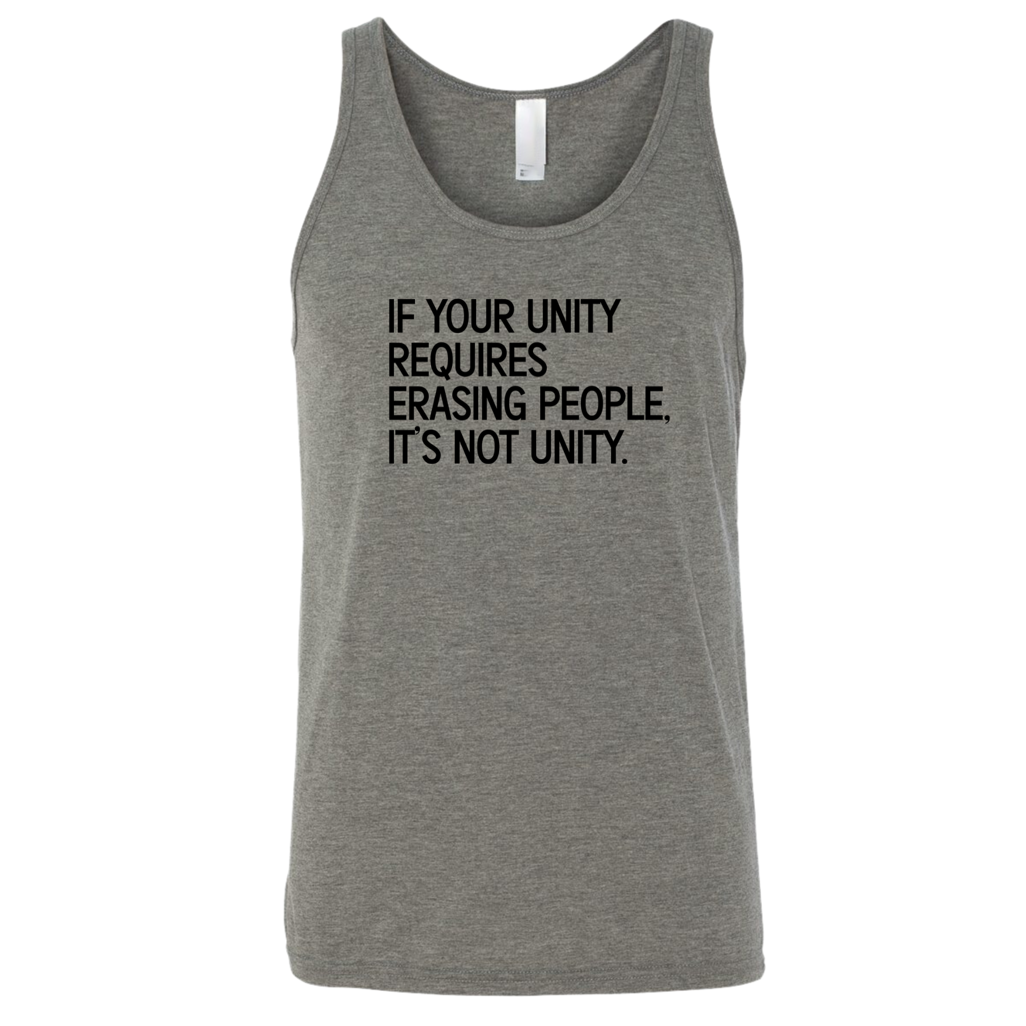 If Your Unity Requires Erasing People, It’s Not Unity Unisex Tank Top-T-Shirt-The Original God Ain't Petty But I Am