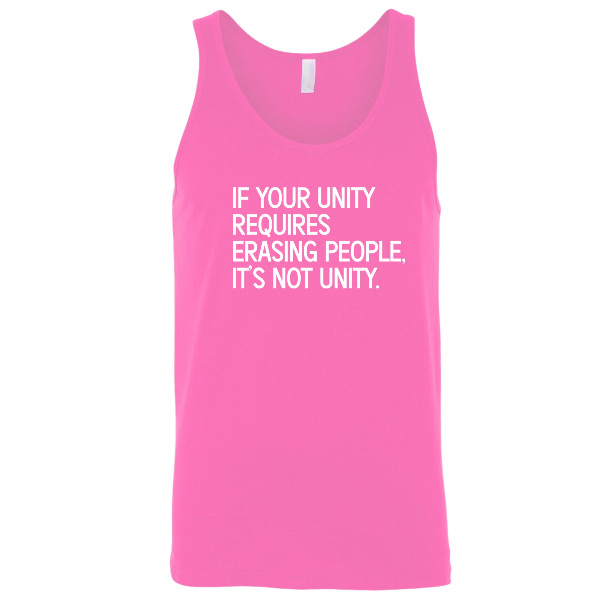 If Your Unity Requires Erasing People, It’s Not Unity Unisex Tank Top-T-Shirt-The Original God Ain't Petty But I Am