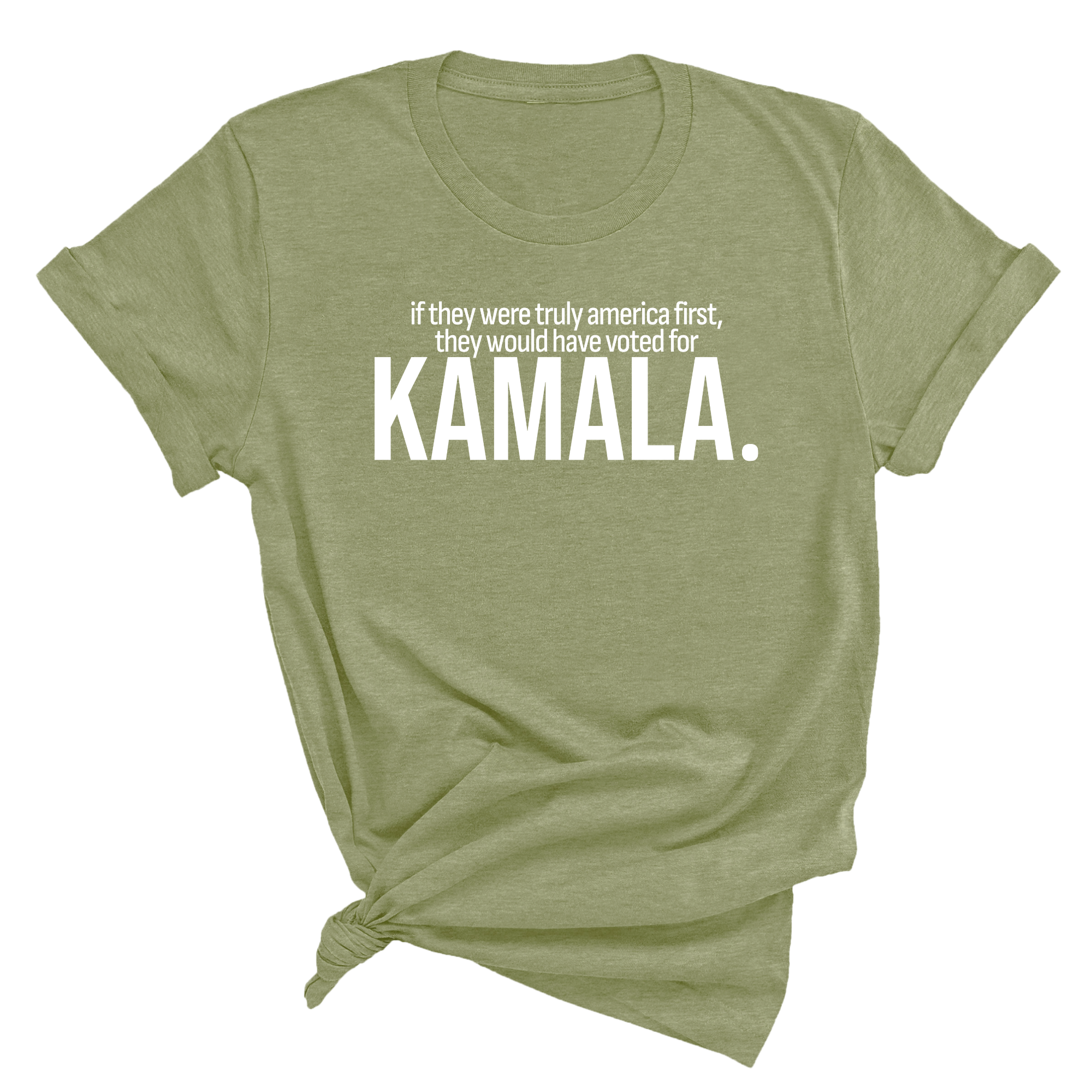 If they were truly America first, they would have voted for KAMALA Unisex Tee-T-Shirt-The Original God Ain't Petty But I Am
