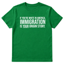 If you're white in America, IMMIGRATION is your origin story Unisex Tee-T-Shirt-The Original God Ain't Petty But I Am