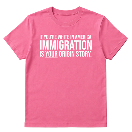 If you're white in America, IMMIGRATION is your origin story Unisex Tee-T-Shirt-The Original God Ain't Petty But I Am