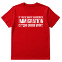 If you're white in America, IMMIGRATION is your origin story Unisex Tee-T-Shirt-The Original God Ain't Petty But I Am