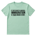 If you're white in America, IMMIGRATION is your origin story Unisex Tee-T-Shirt-The Original God Ain't Petty But I Am