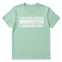 If you're white in America, IMMIGRATION is your origin story Unisex Tee-T-Shirt-The Original God Ain't Petty But I Am