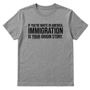 If you're white in America, IMMIGRATION is your origin story Unisex Tee-T-Shirt-The Original God Ain't Petty But I Am