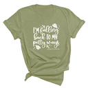 I'm Falling back to my Petty Ways Unisex Tee (MILITARY GREEN/WHITE)-T-Shirt-The Original God Ain't Petty But I Am