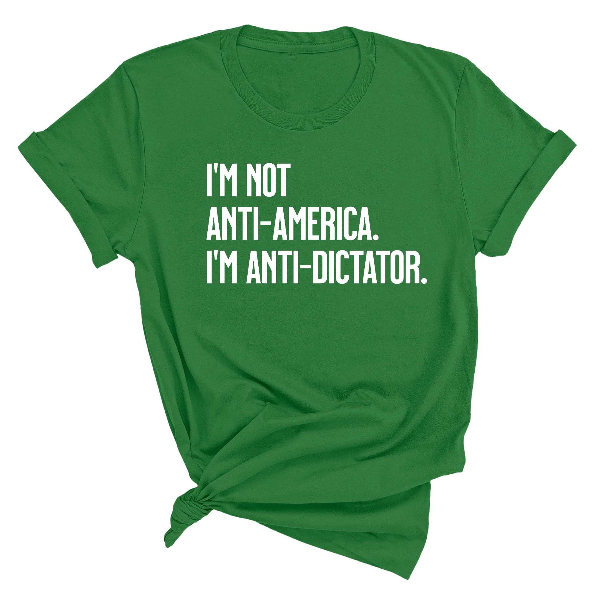 I’m Not Anti-America. I’m Anti-Dictator Unisex Tee-T-Shirt-The Original God Ain't Petty But I Am