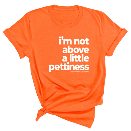 I'm not above a little pettiness Unisex tee-T-Shirt-The Original God Ain't Petty But I Am